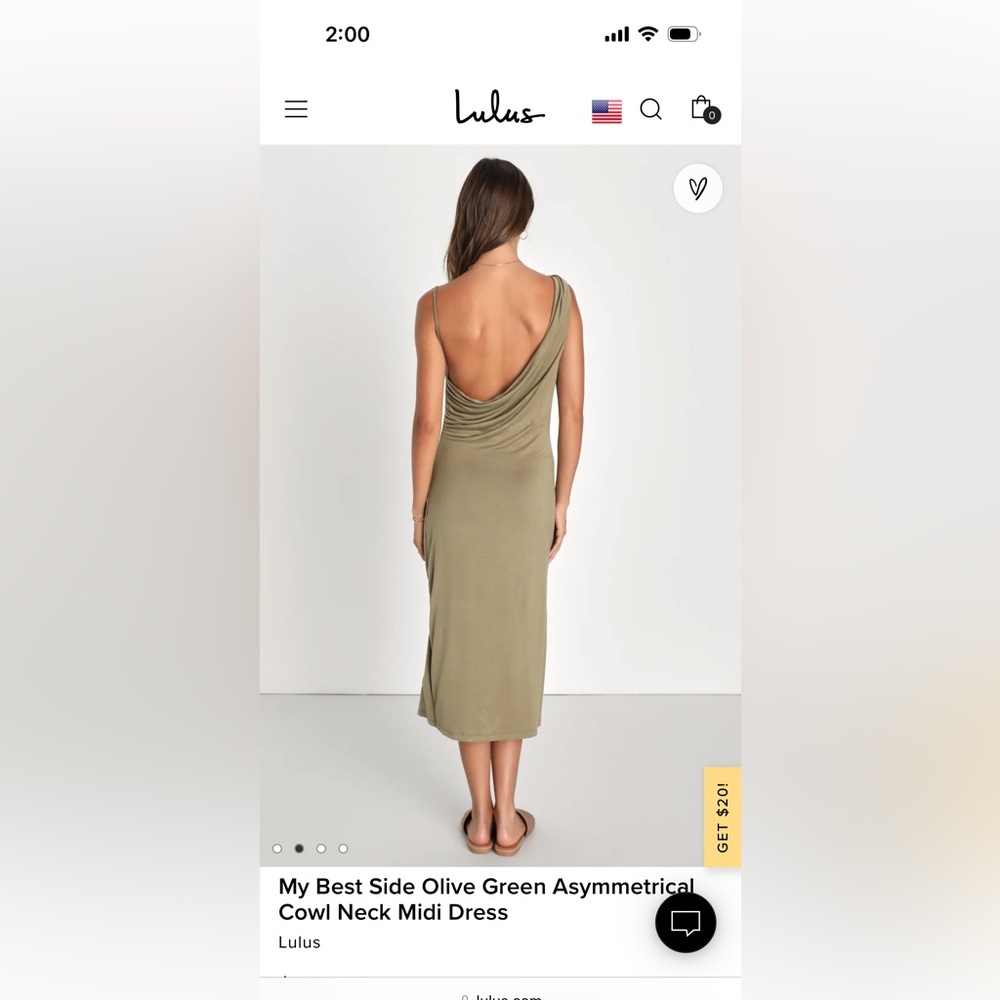 Brand new green asymmetrical dress! With tags